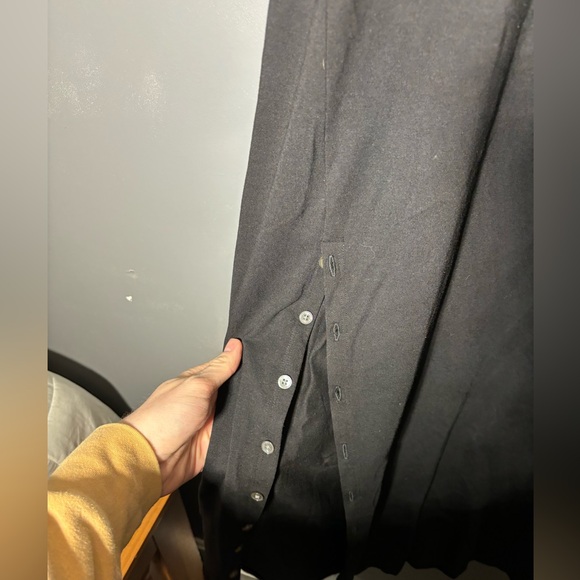 Theory Button Hem Long Sleeve Ranmire Knit Midi Dress Size Large - Picture 5 of 7